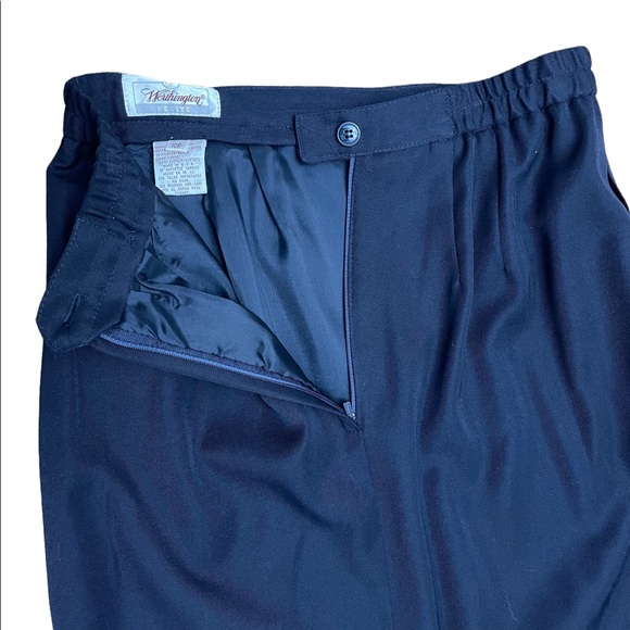 WORTHINGTON -  WOMEN’S PETITE SKIRT SUIT | SZ 10P | NAVY BLUE - Picture 8 of 11